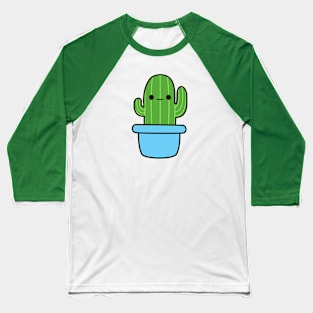 Cute cactus in blue pot Baseball T-Shirt